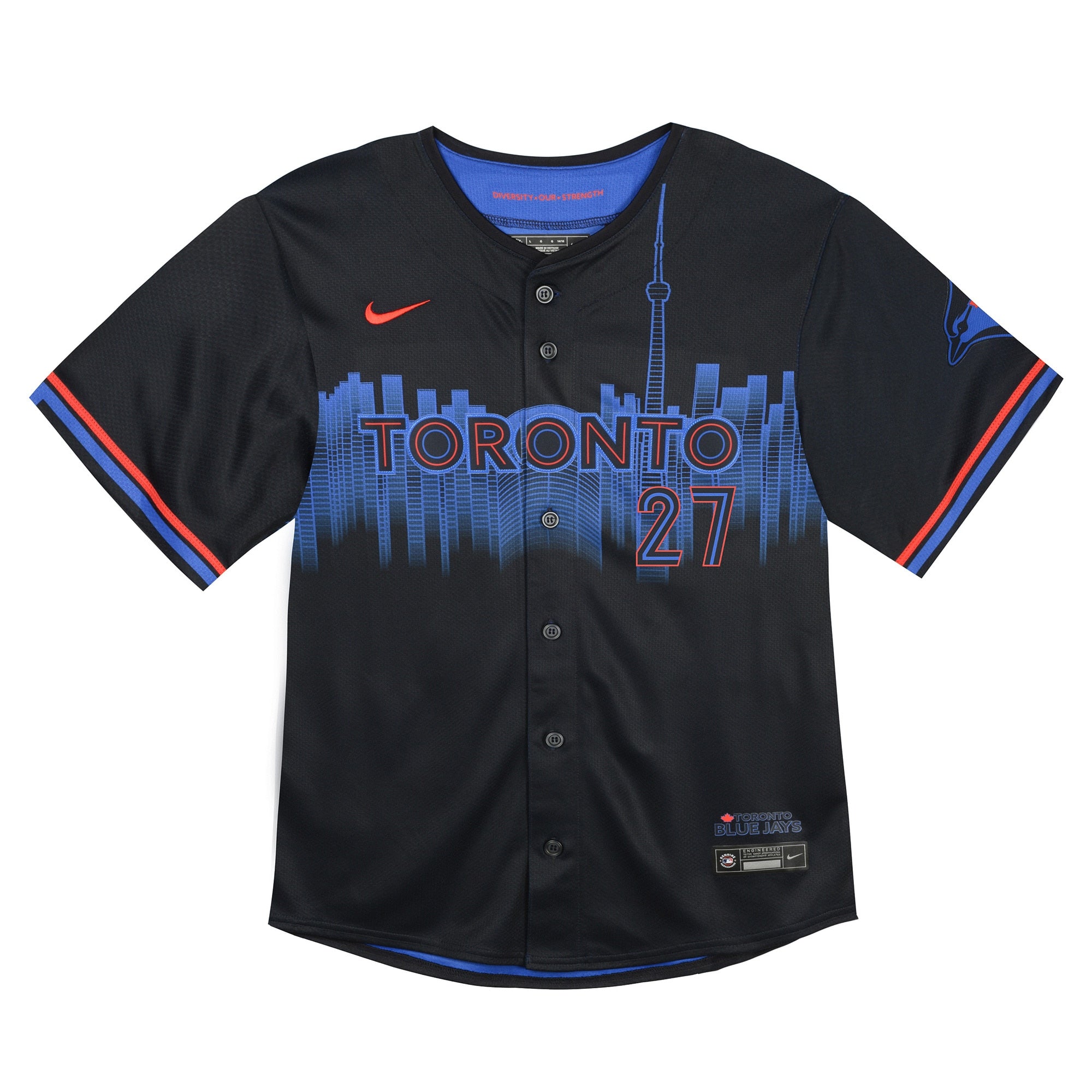 Toddler Toronto Blue Jays Vladimir Guerrero Jr. Nike Navy City Connect Limited Player Jersey - front