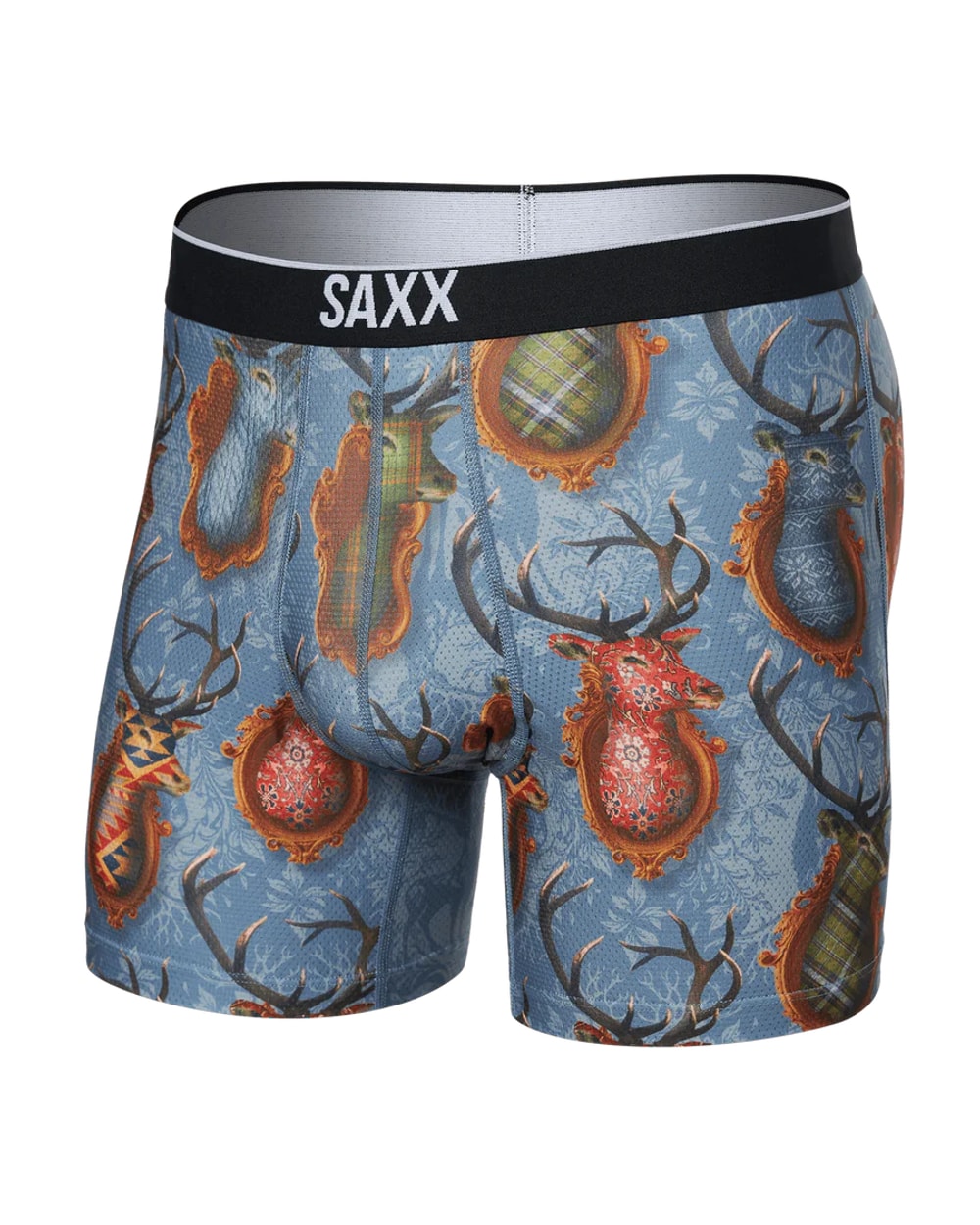 Saxx Volt Boxer Brief - Mr. Deer Face-Slate