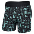 Saxx DropTemp Cooling Boxer Brief - Cam Stamps Black