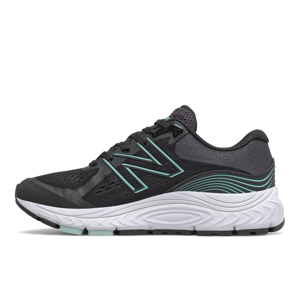 New Balance Women's 840 Black/Mint medial