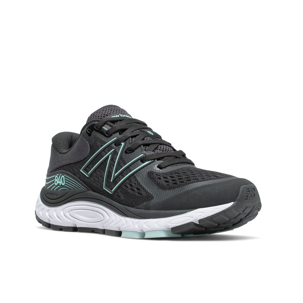 New Balance Women's 840 Black/Mint heel