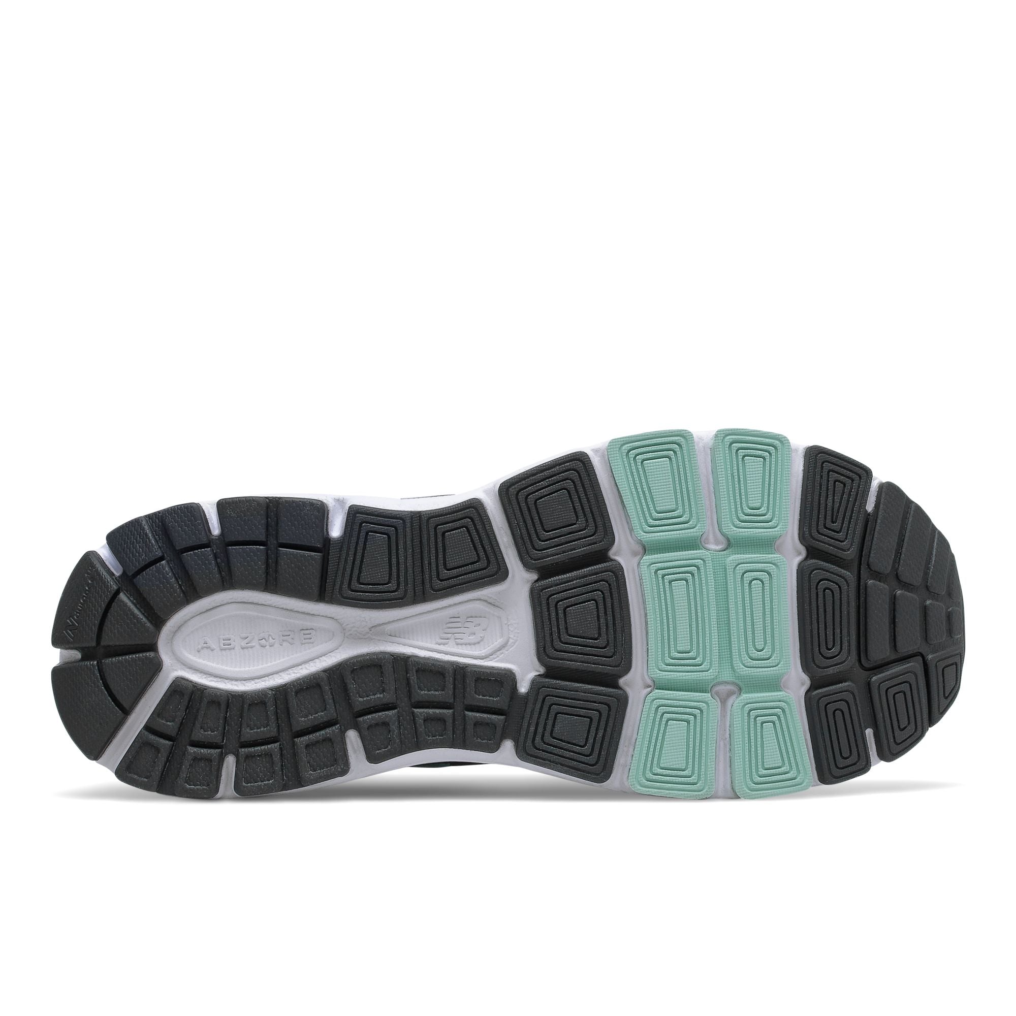 New Balance Women's 840 Black/Mint outsole