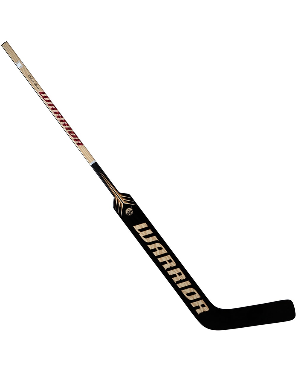 Warrior Intermediate Cabin Fever Goalie Stick - Tan/Black, reverse angled view