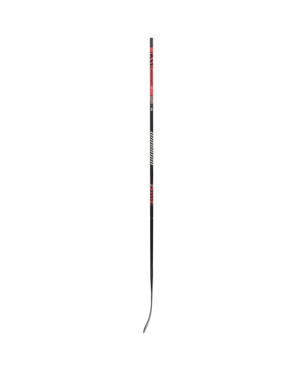 Warrior Intermediate Novium 3 Pro Hockey Stick - Black/Red, side profile