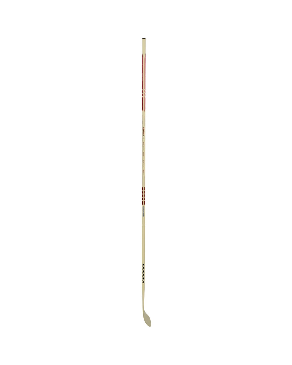Warrior Intermediate Novium 3 Pro White Hockey Stick - White/Red, reverse side profile