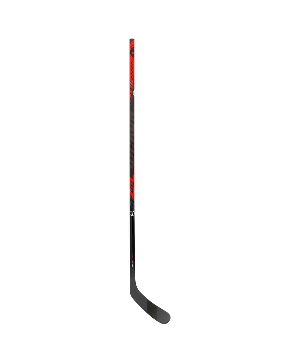 Warrior Intermediate Novium 3 SP Hockey Stick - Black/Red, back view