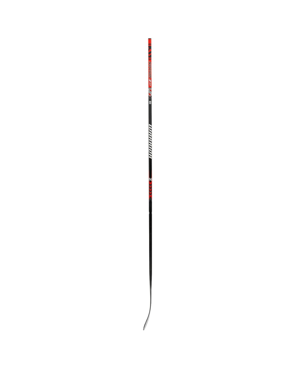 Warrior Intermediate Novium 3 SP Hockey Stick - Black/Red, side profile