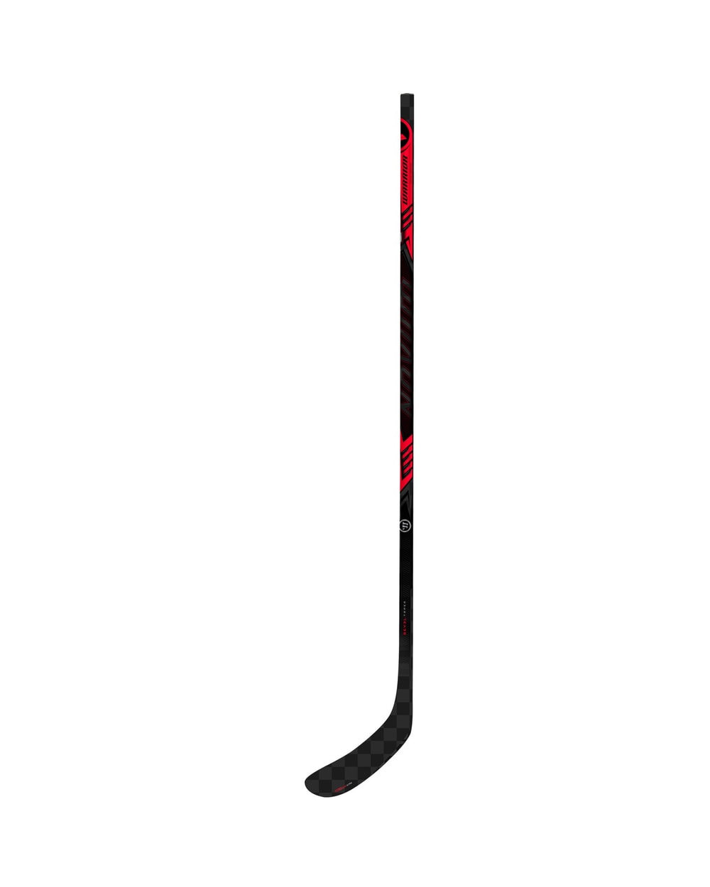 Warrior Junior Novium 3 Pro Hockey Stick - Black/Red, front view