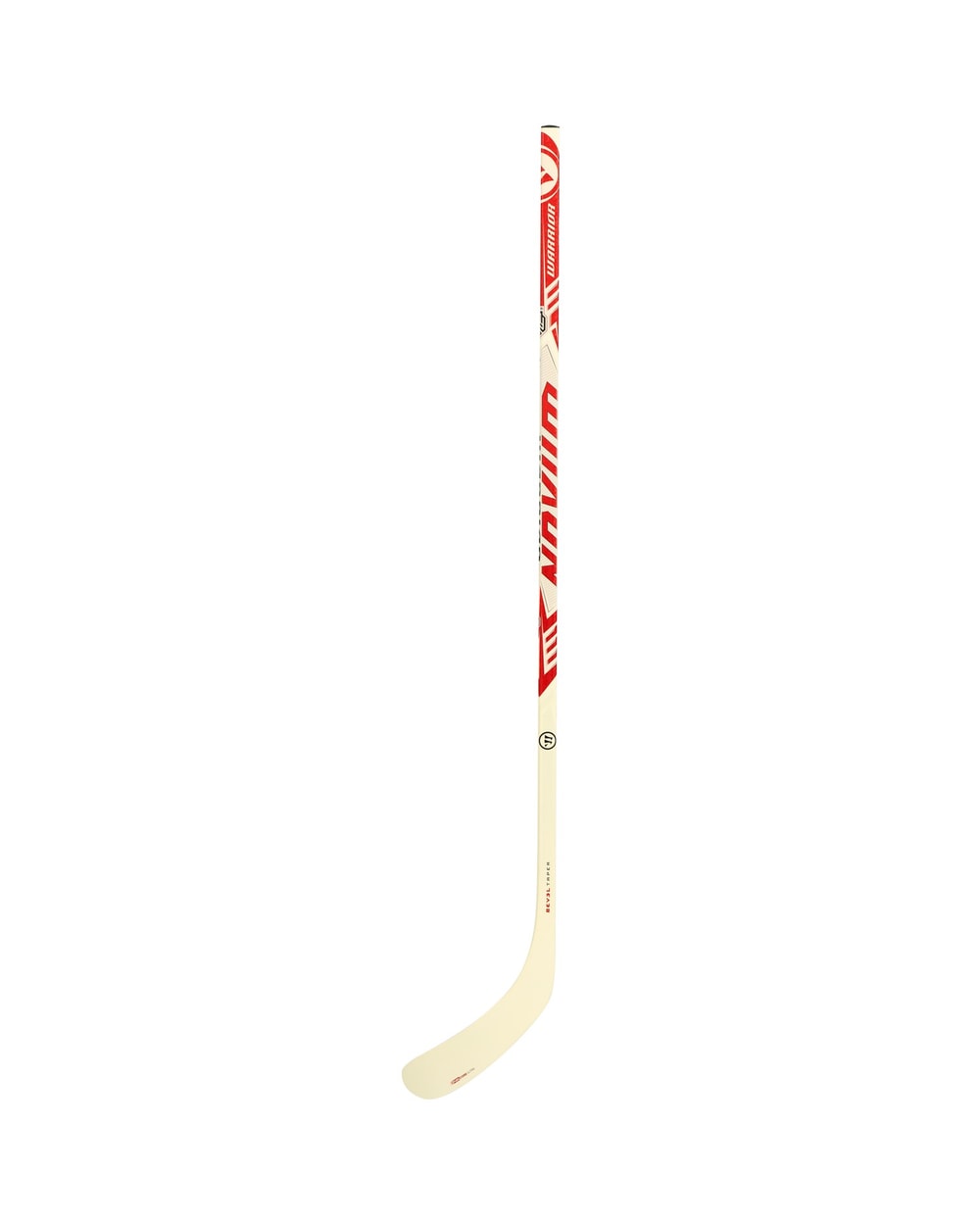 Warrior Junior Novium 3 Pro White Hockey Stick - White/Red, front view