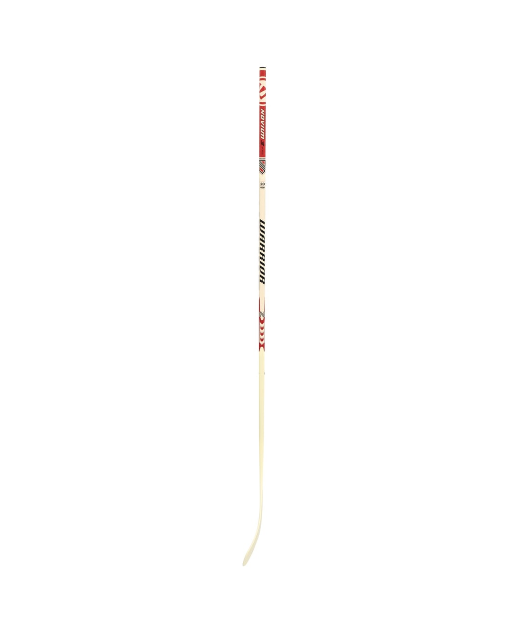 Warrior Junior Novium 3 Pro White Hockey Stick - White/Red, side profile