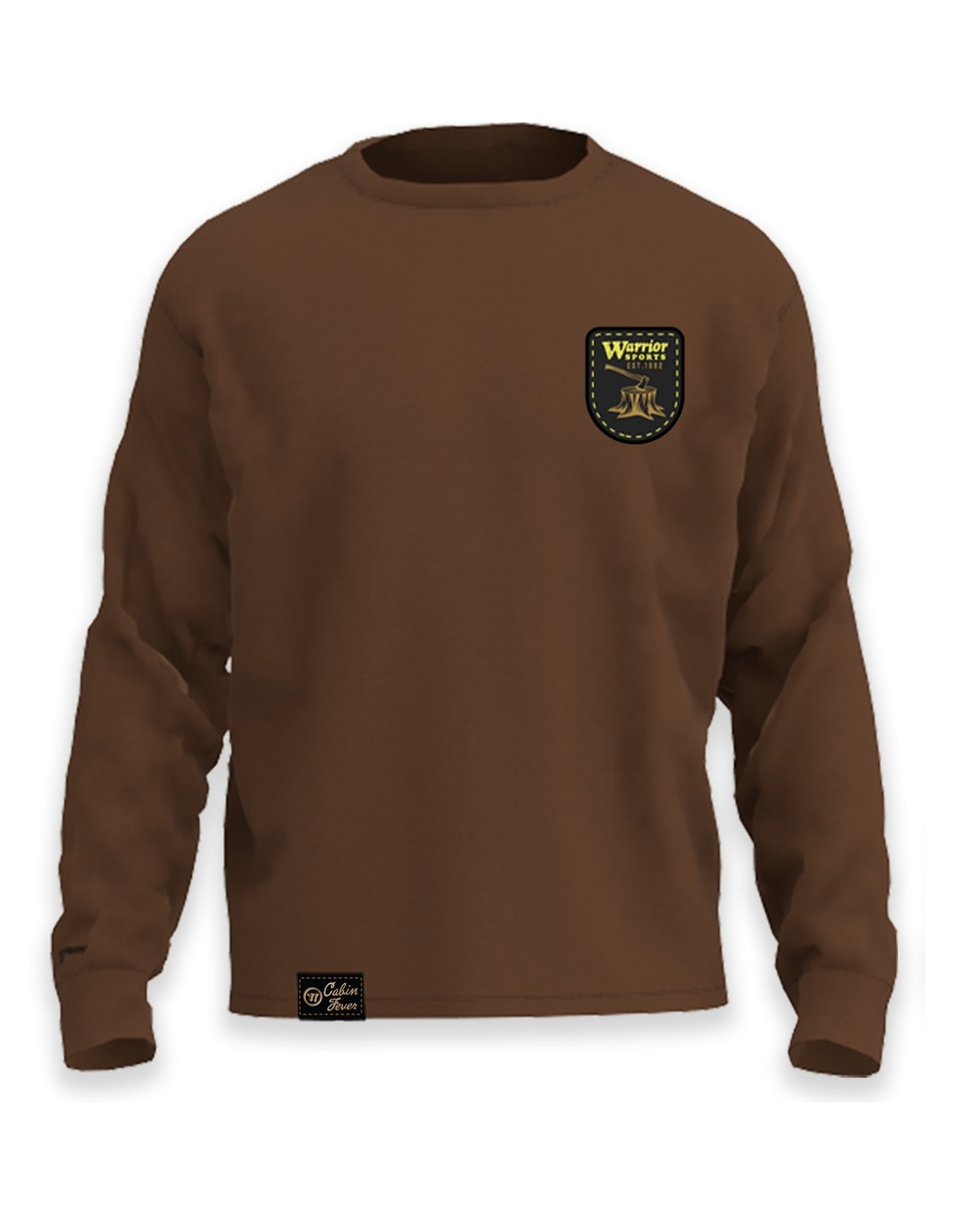 Warrior Men's Cabin Fever Long Sleeve T-Shirt - BROWN, front view