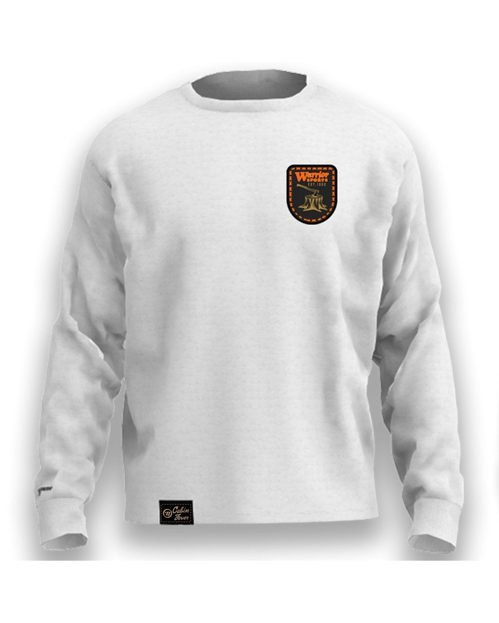 Warrior Men's Cabin Fever Long Sleeve T-Shirt - WHITE, front view