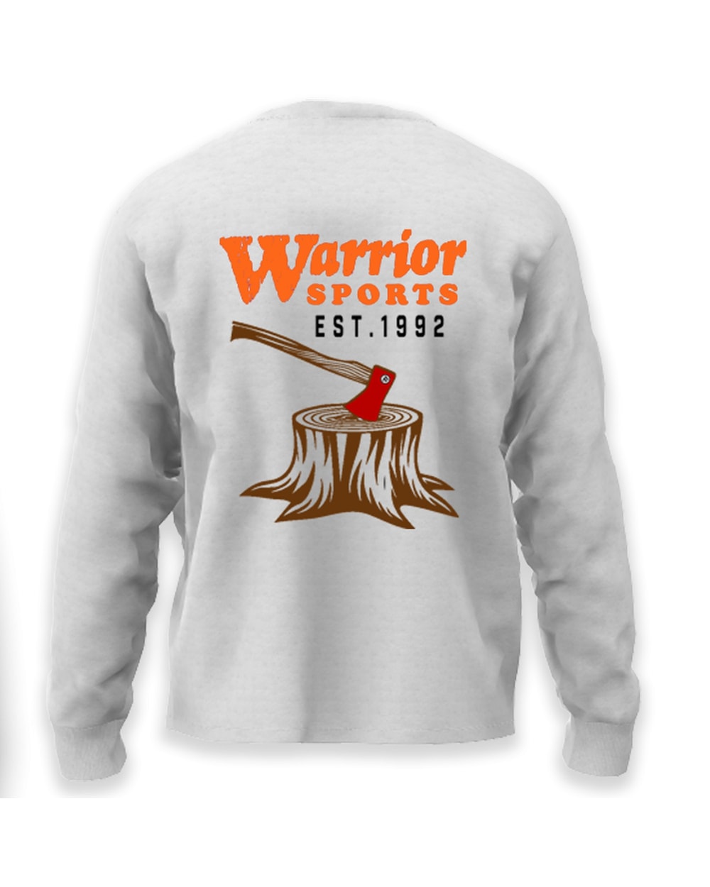 Warrior Men's Cabin Fever Long Sleeve T-Shirt - WHITE, back view