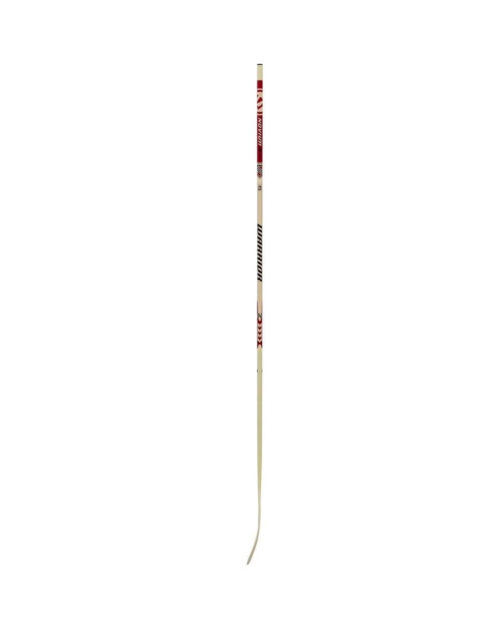 Warrior Senior Novium 3 Pro White Hockey Stick - White/Red, side profile