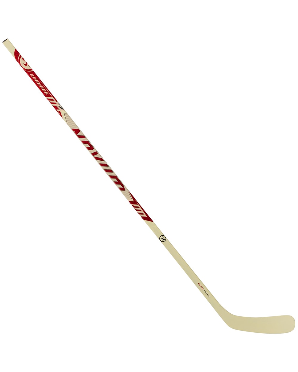 Warrior Senior Novium 3 Pro White Hockey Stick - White/Red, reverse angled view