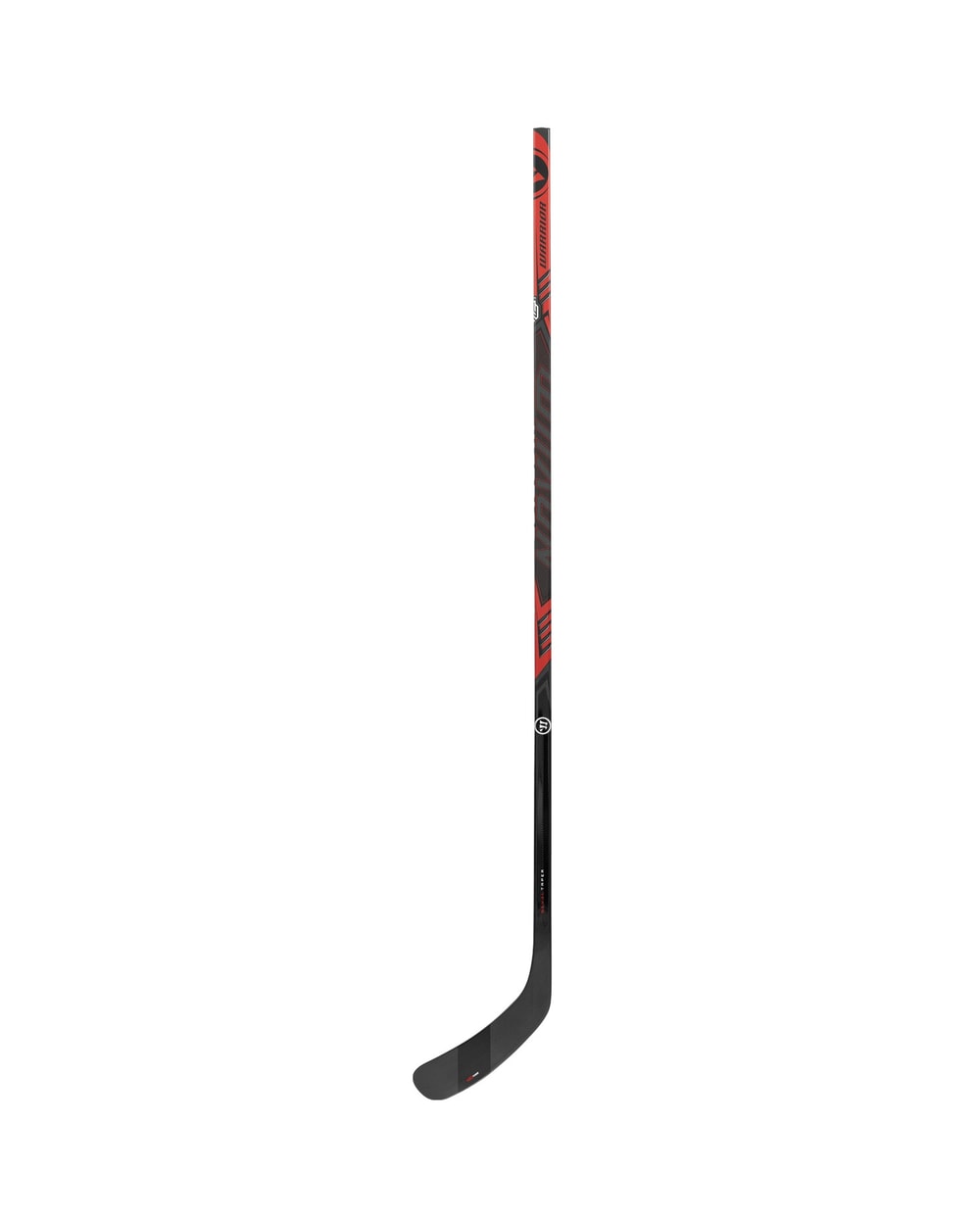 Warrior Senior Novium 3 SP Hockey Stick - Black/Red, front view