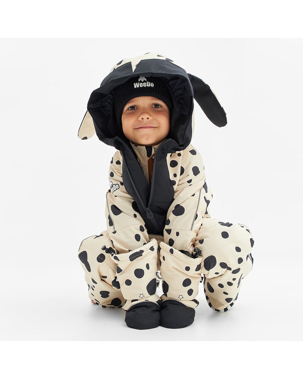 Weedo Puppydo Snowsuit front seated