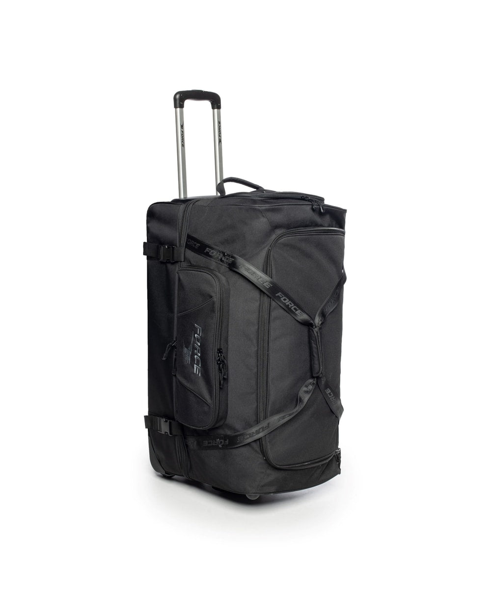 Force Wheeled Tour Bag upright with handle extended