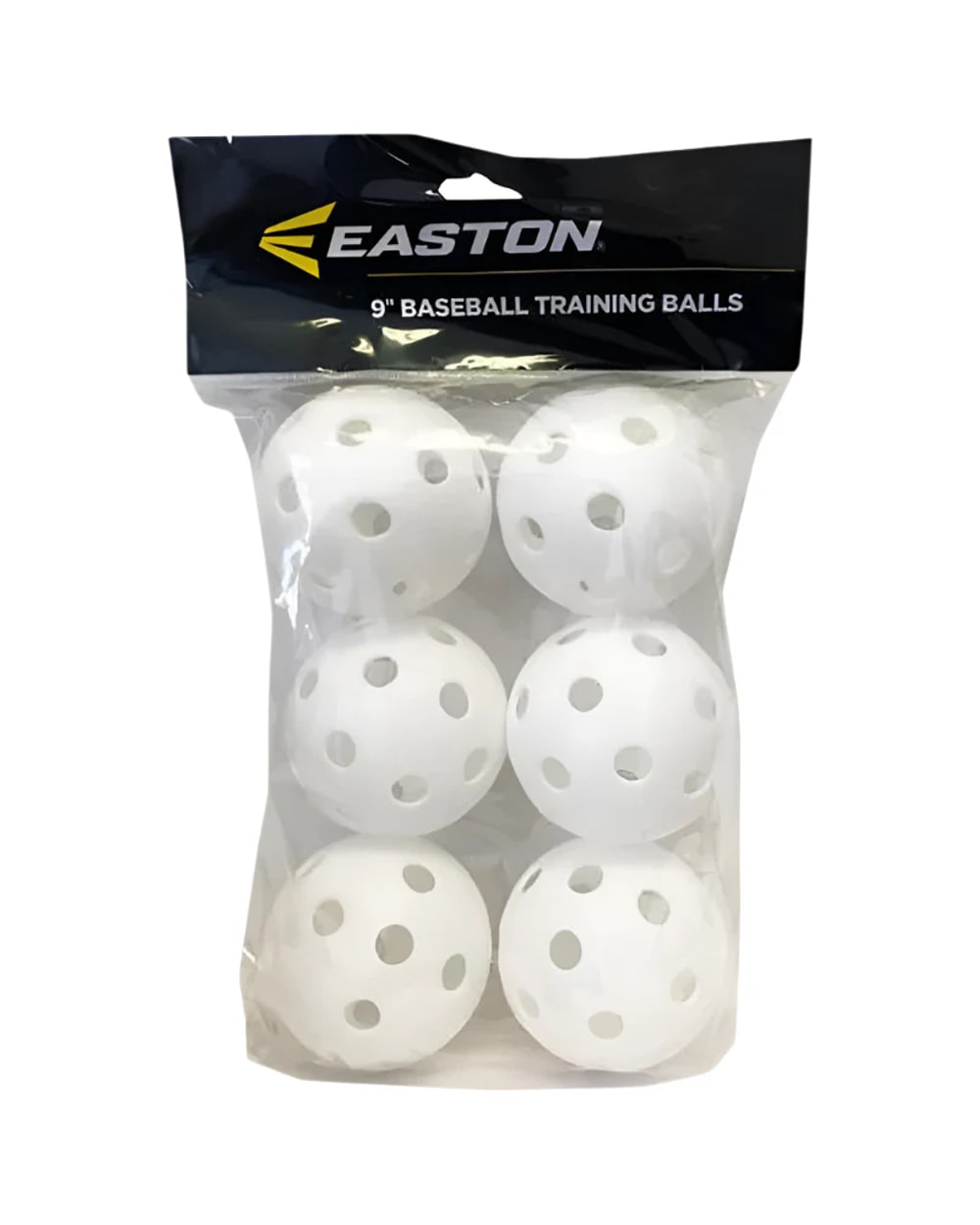 White Plastic 9" Training Baseballs - 6 Pack