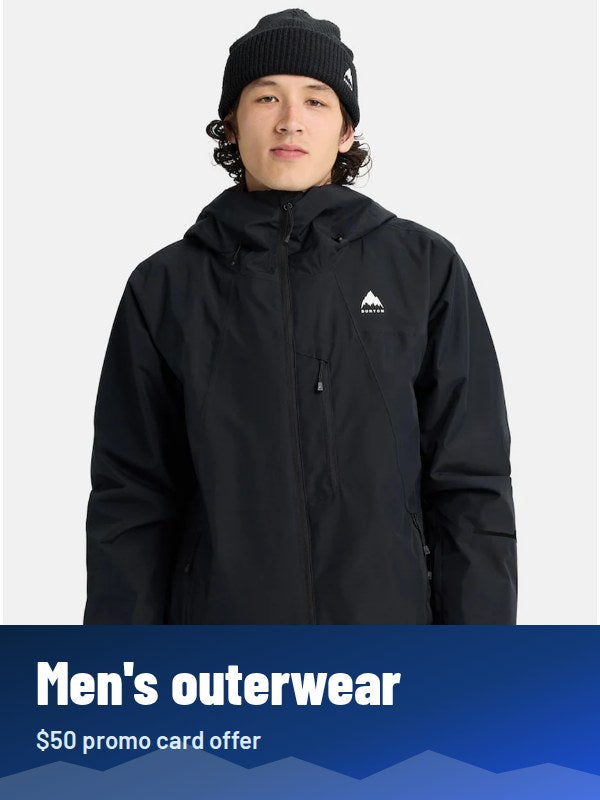 Shop men's outerwear in the winter promo