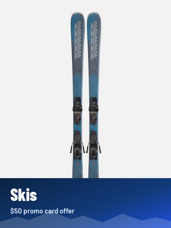 Shop skis in the winter promo