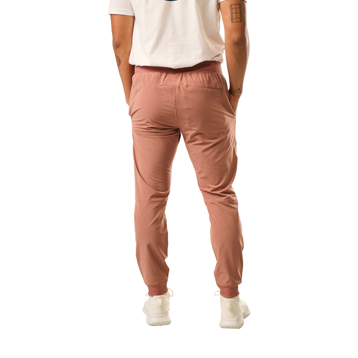 Bauer Senior Fleece Jogger - Clay, back view