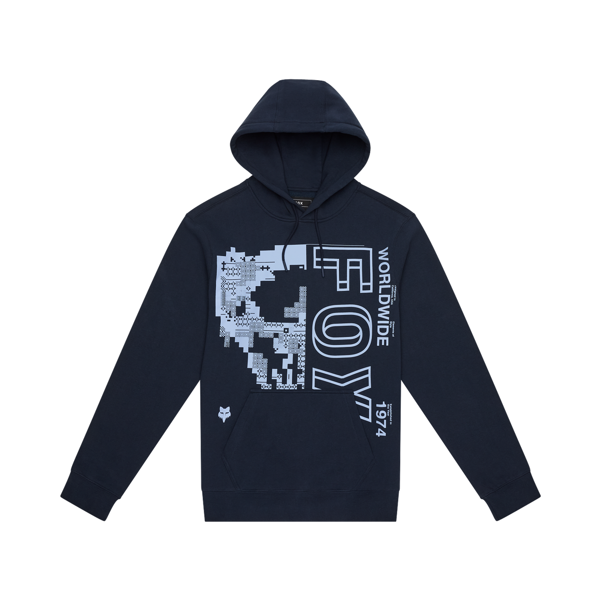 Fox Men's Image Skull Pullover Hoodie - Olive - Back