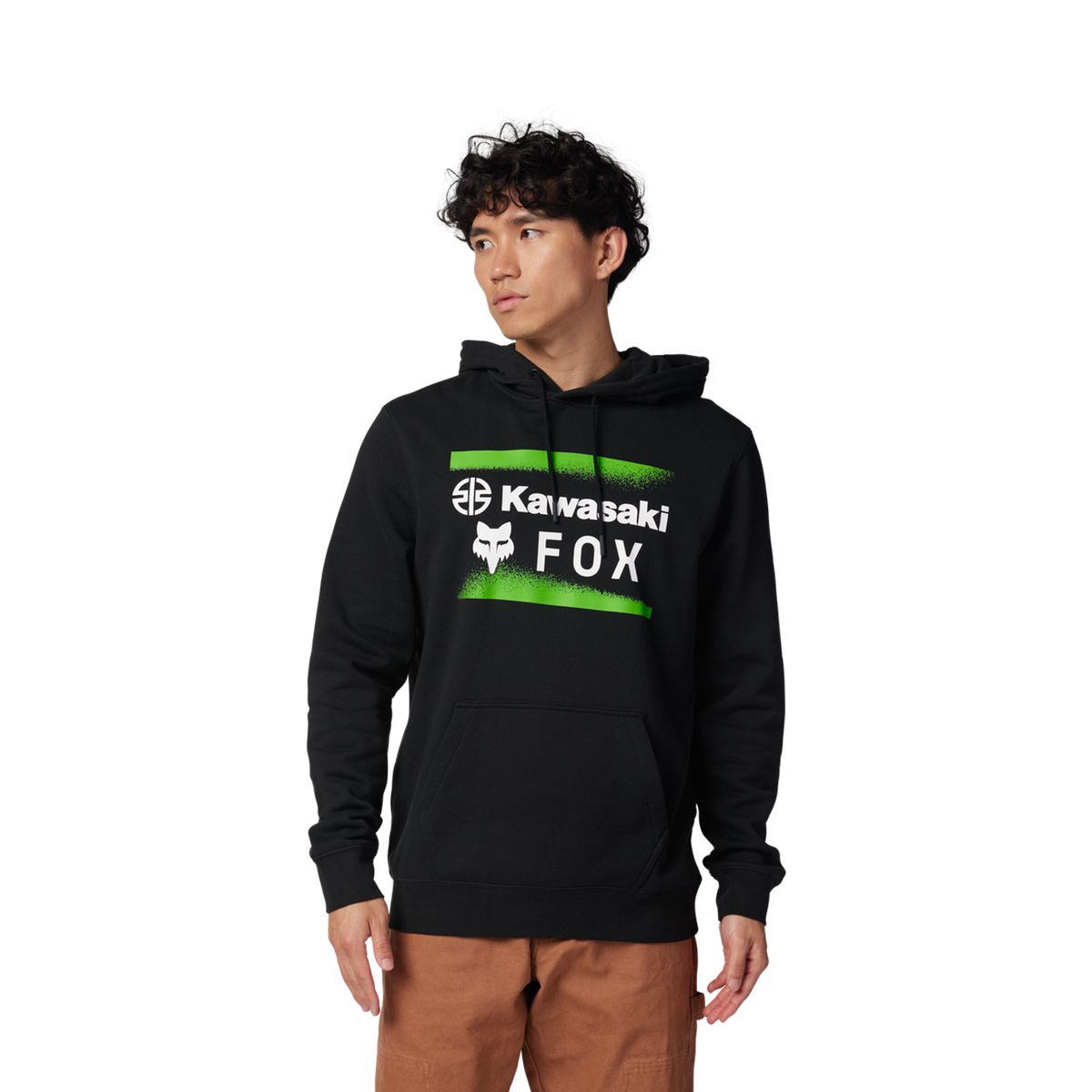 Fox x Kawasaki Pullover Hoodie Black detail