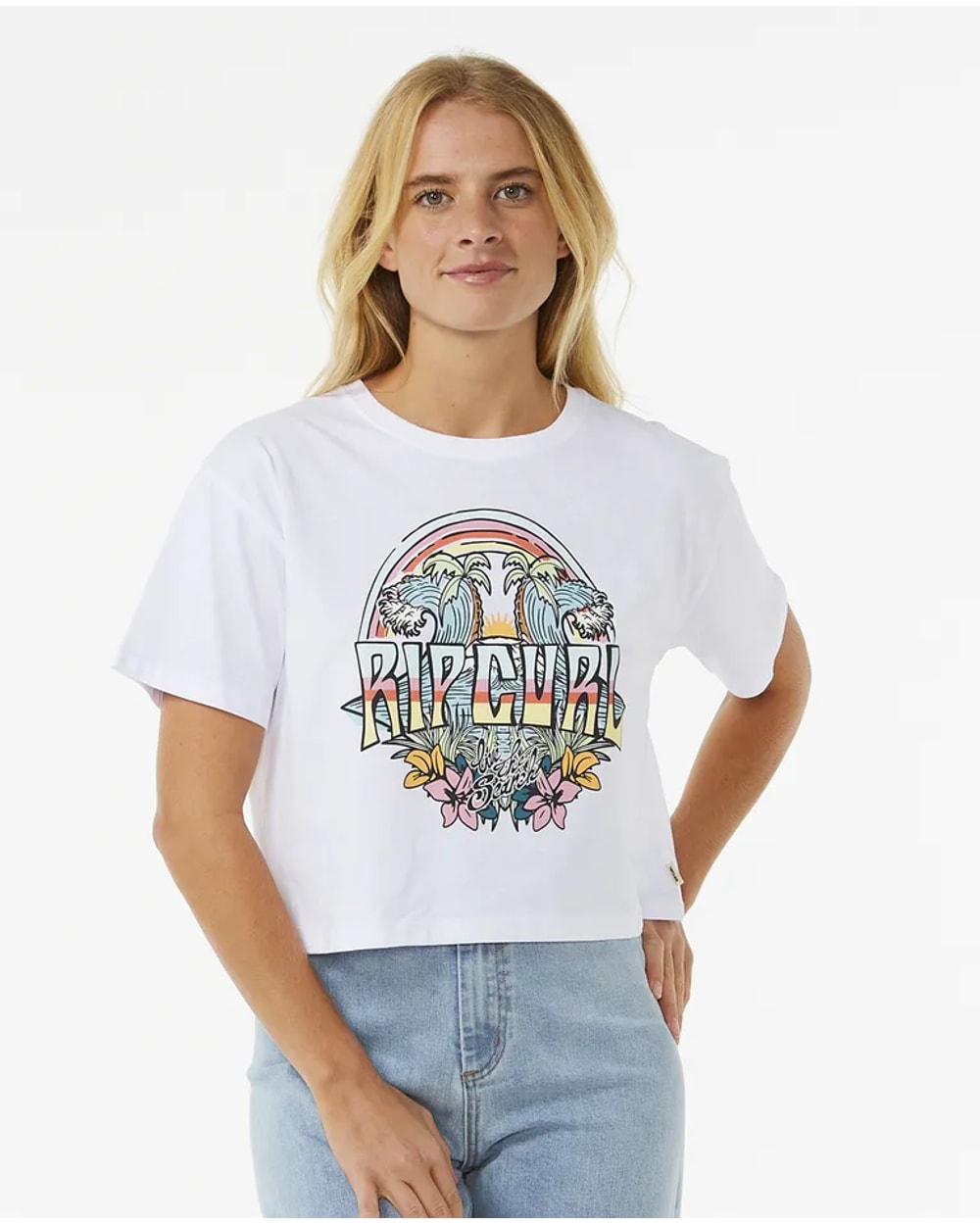 Women's Block Party Crop Tee
