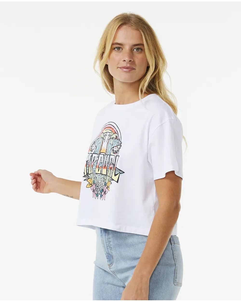 Women's Block Party Crop Tee