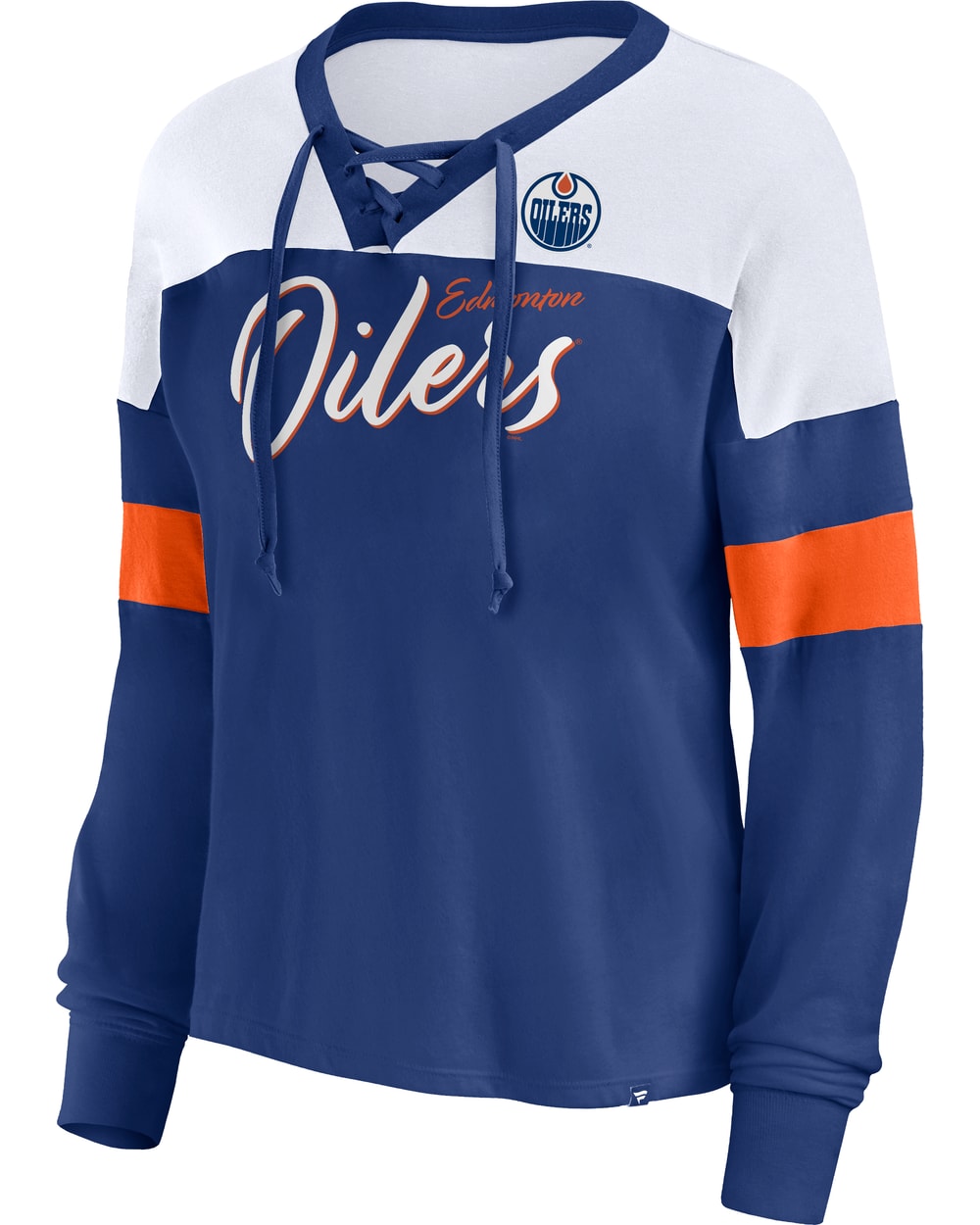 Fanatics Edmonton Oilers Women's Even Match Lace-Up Long Sleeve