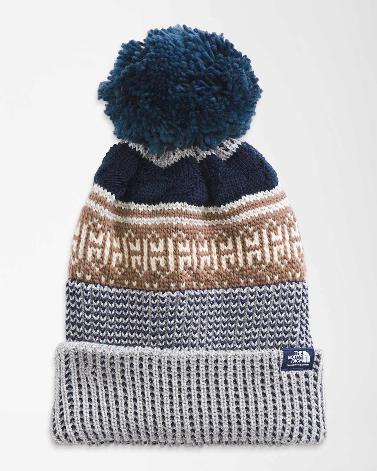 The North Face Women's Fair Isle Beanie - TNF Light Grey Heather Multi Colour, front