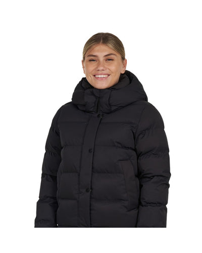Ripzone Women's Friday Short Puffer Jacket - Black Beauty, front view