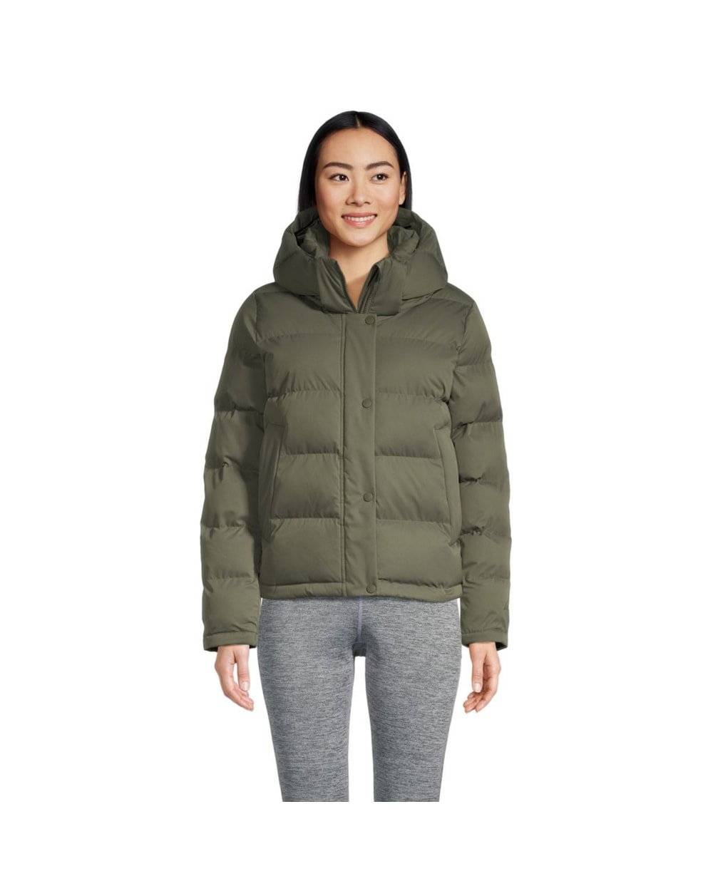 Ripzone Women's Friday Short Puffer Jacket - Ice Green, front view