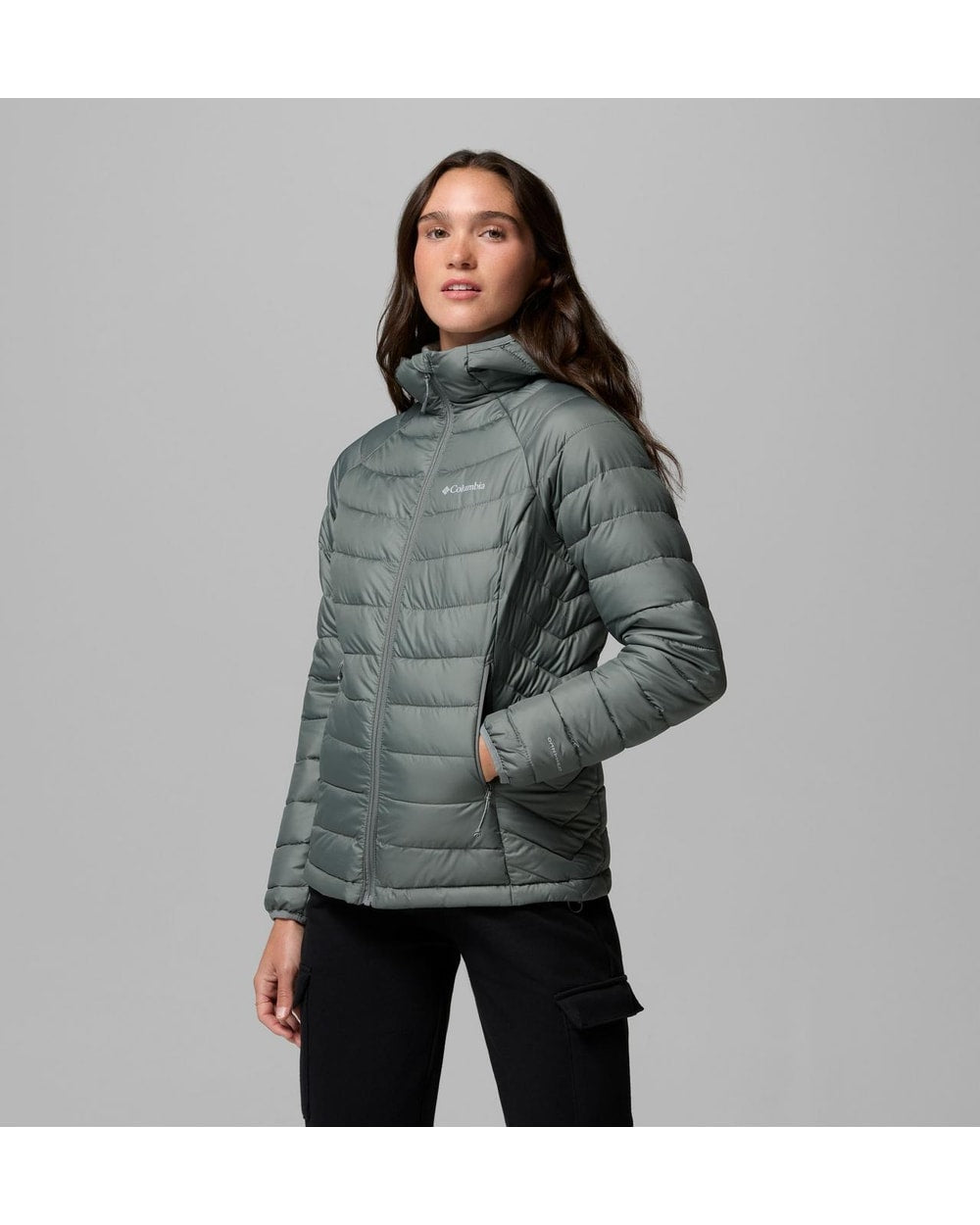 Powder Lite II Hooded Jacket - Sedona Sage, front