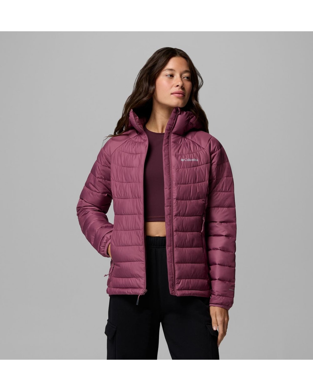 Powder Lite II Hooded Jacket - Antique Mauve, side