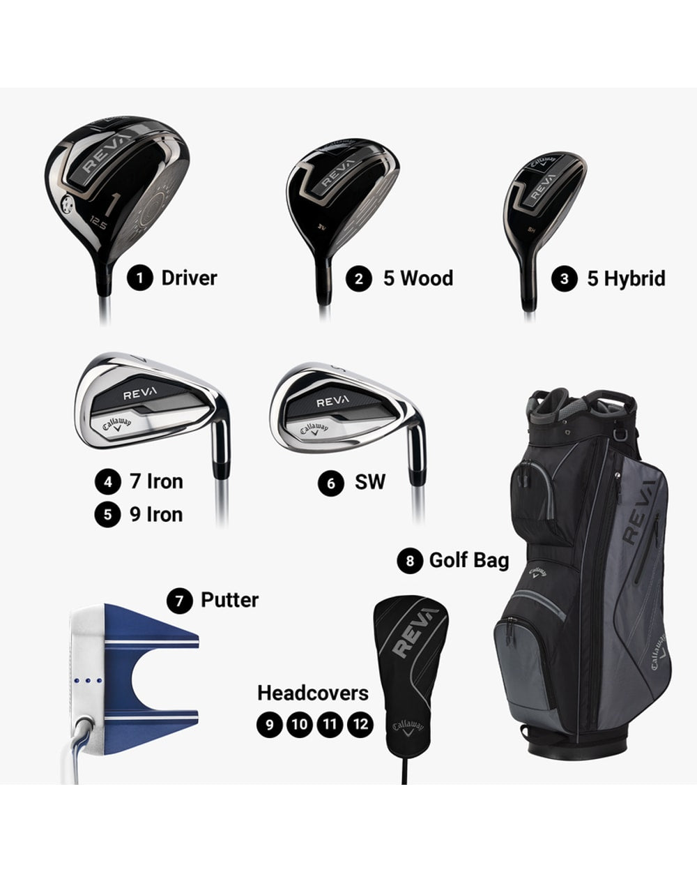 Callaway Women's REVA 8-Piece Complete Golf Set