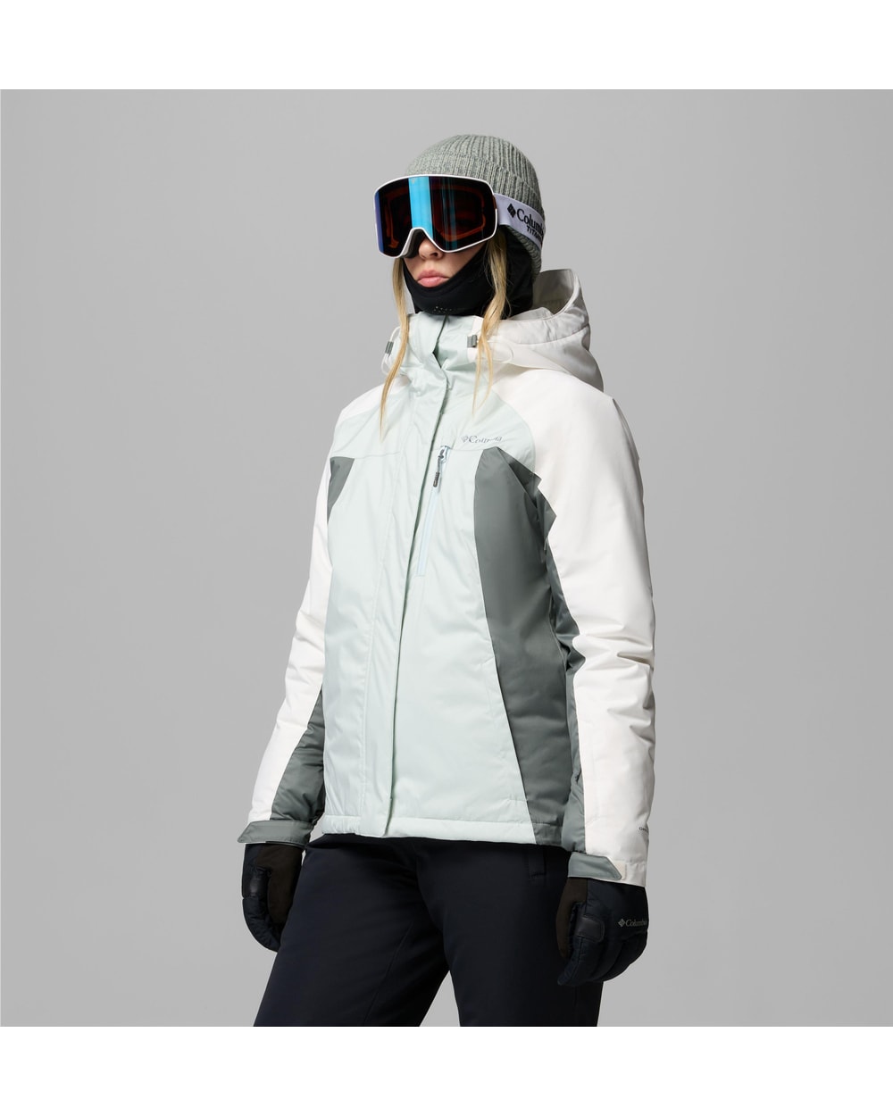 Columbia Women's Snowy Summit Jacket - Tea Light - three quarter