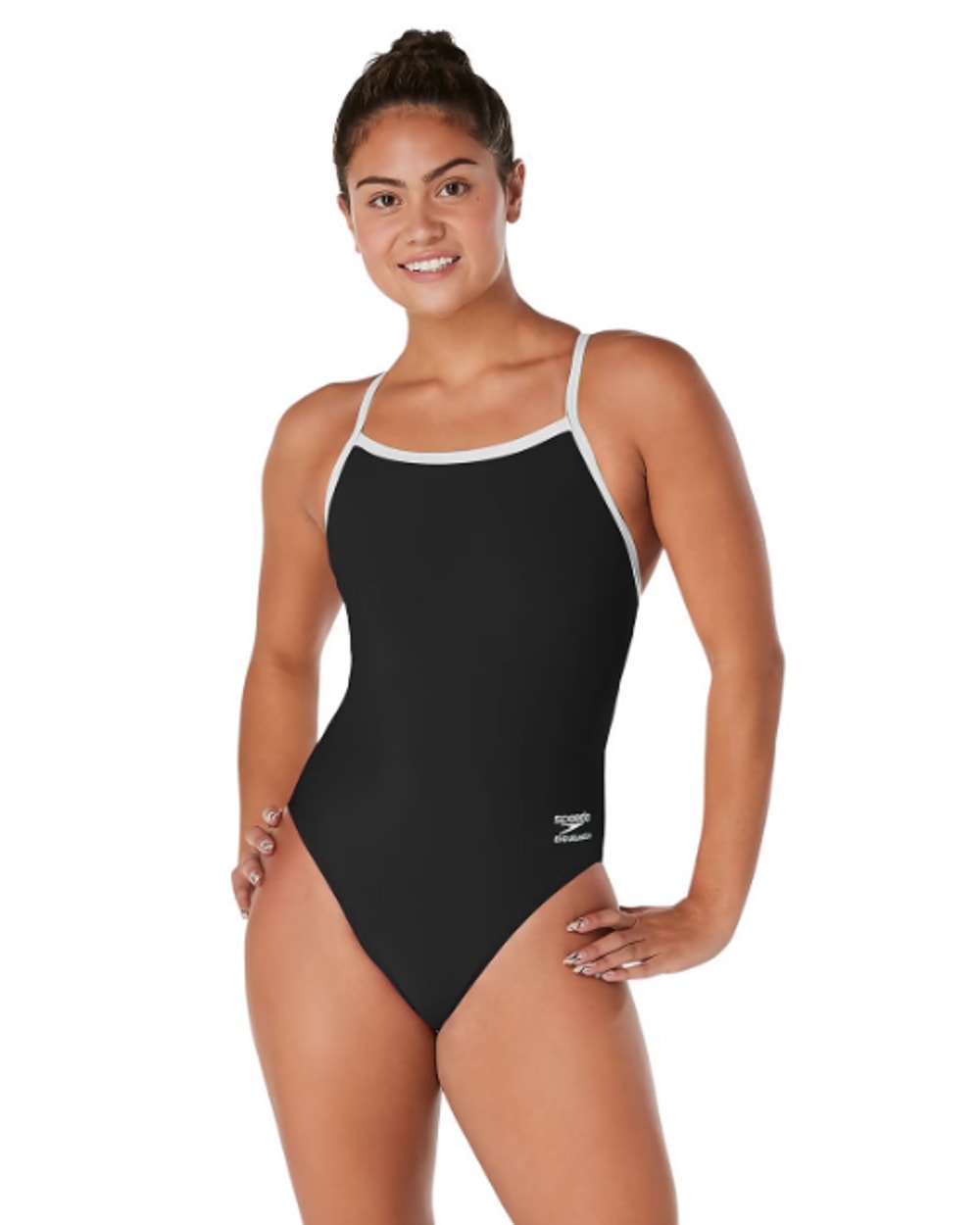 Speedo Women's Solid Flyback Onepiece Training Swimsuit
