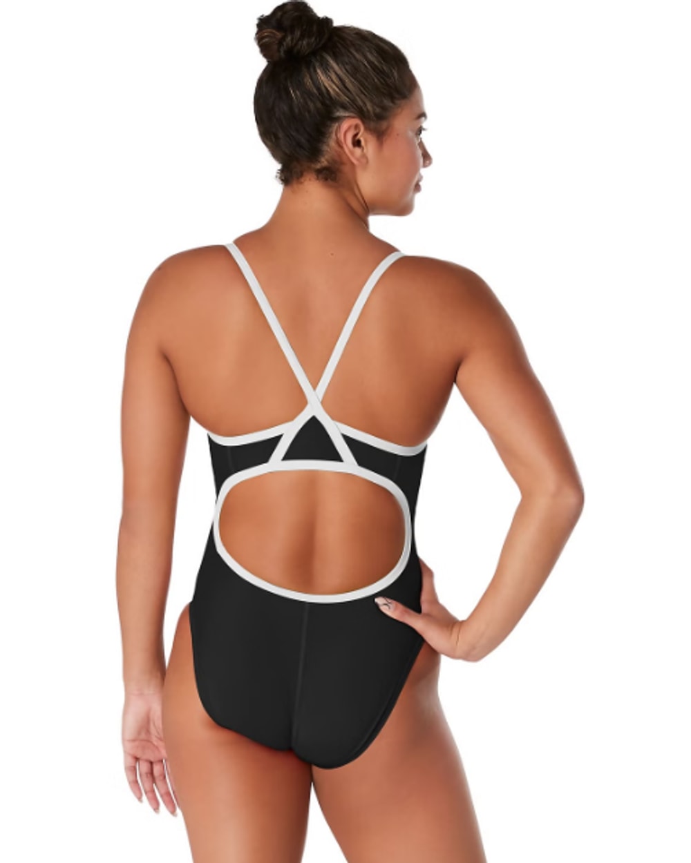 Speedo Women's Solid Flyback Onepiece Training Swimsuit