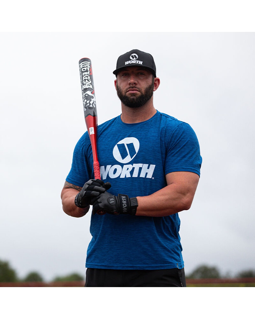 Worth 2025 Bedlam Phil Matte Signature Model 1-Piece 13" Balanced USSSA Bat