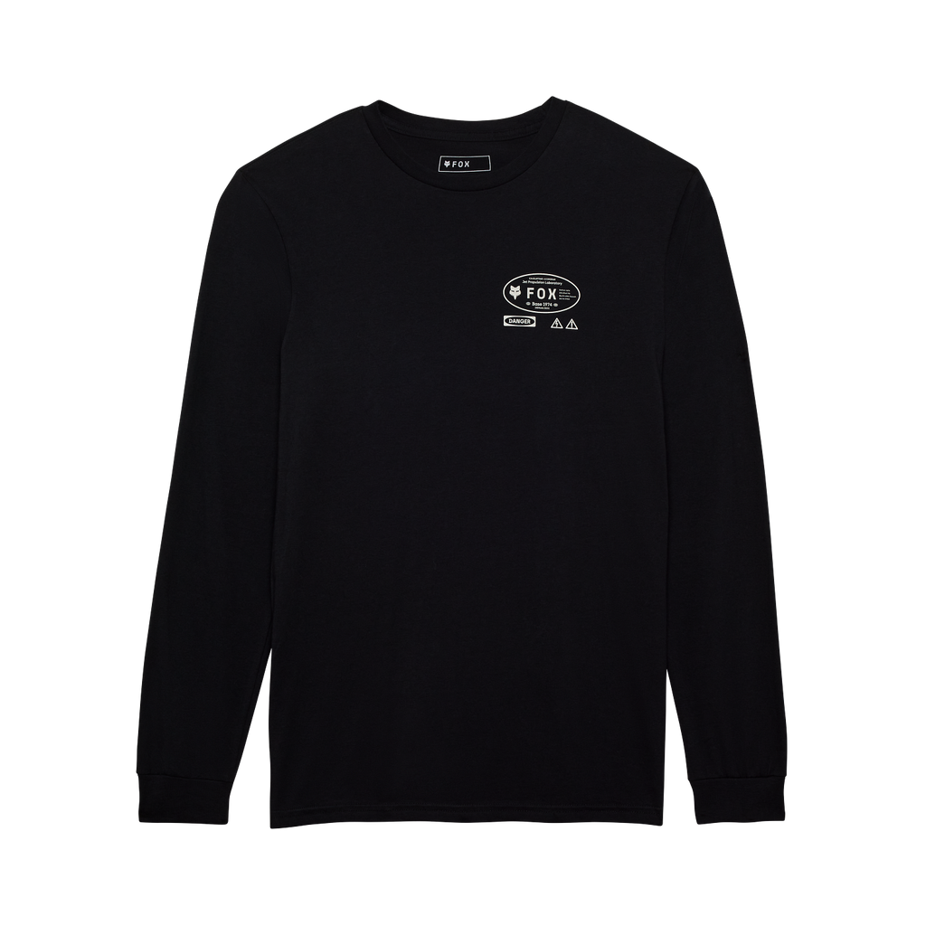 Fox Stamped Long Sleeve Premium Tee - Black - Front