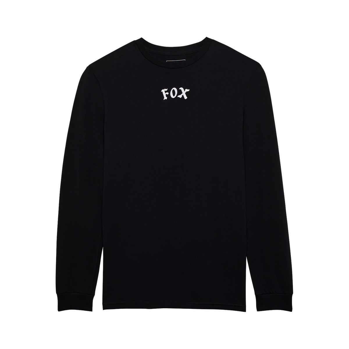 Fox Race Crew Long Sleeve Tee - Black - Front