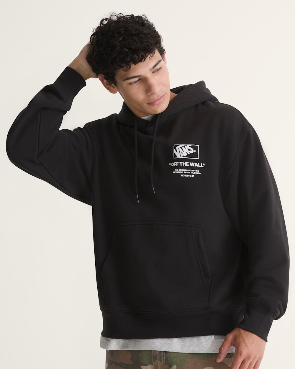 Vans Stacked Hi Pullover Hoodie - Black/White front