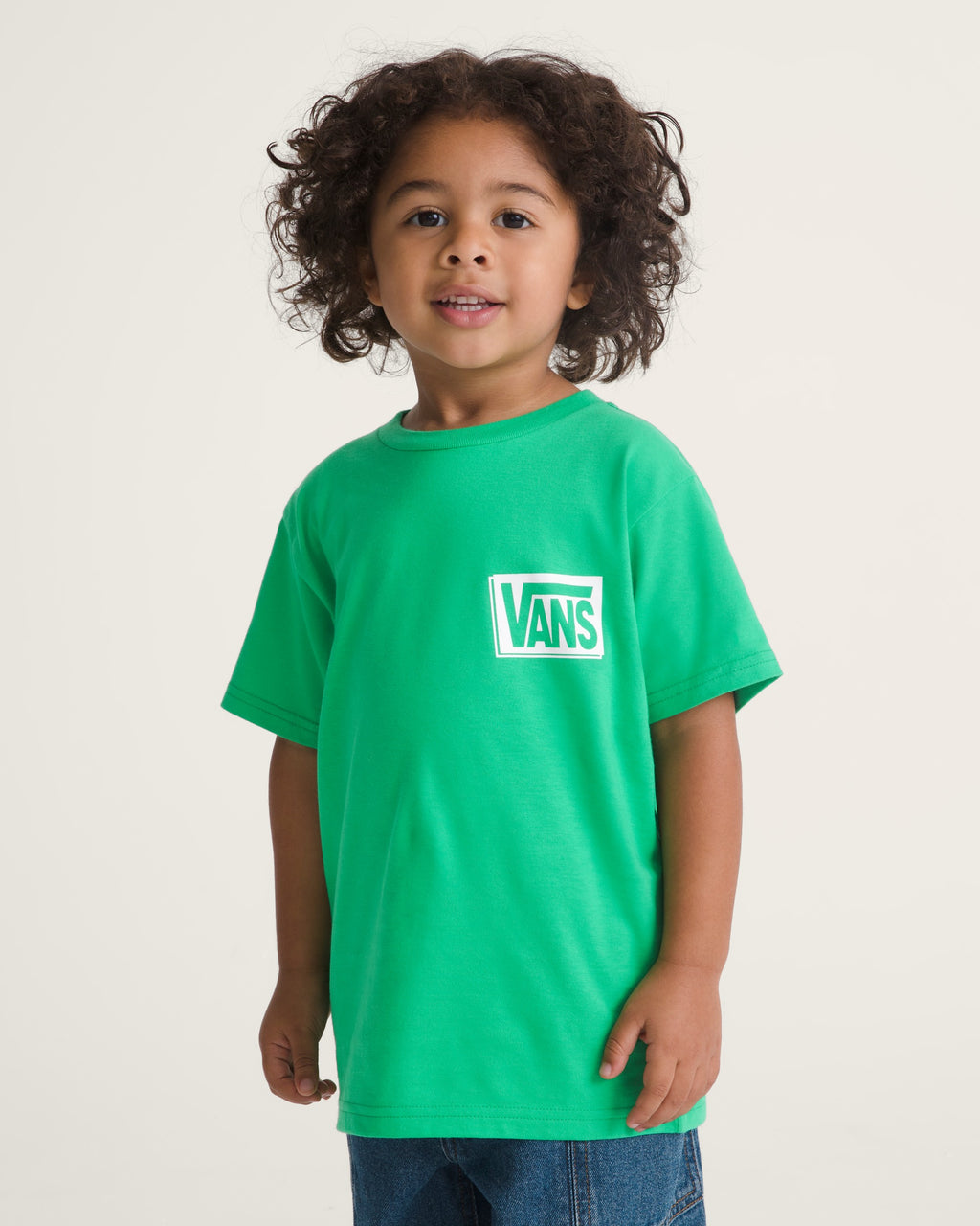 Vans Toddler Sana Short Sleeve T-Shirt - Vivid Verdant - on model