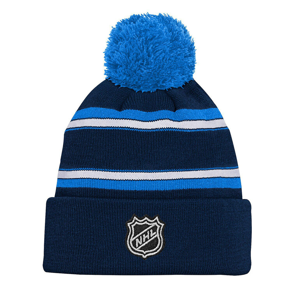 Outerstuff Youth Winnipeg Jets Jacquard Knit Cuffed Toque with Pom