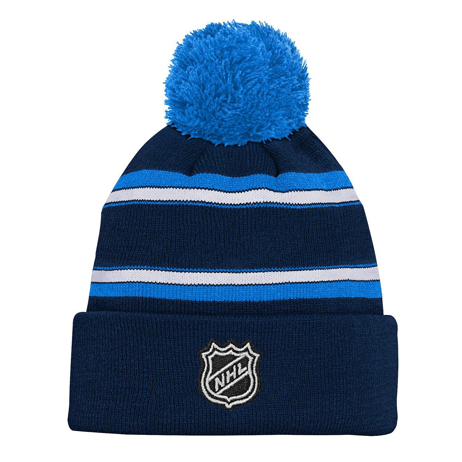 Outerstuff Youth Winnipeg Jets Jacquard Knit Cuffed Toque with Pom