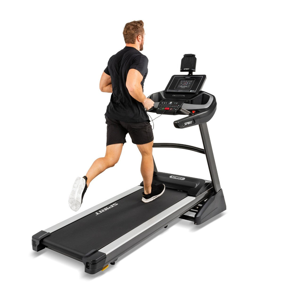Spirit Fitness XT485 Treadmill - Black, in use