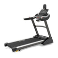 Spirit Fitness XT485 Treadmill - Black, front 3/4 view