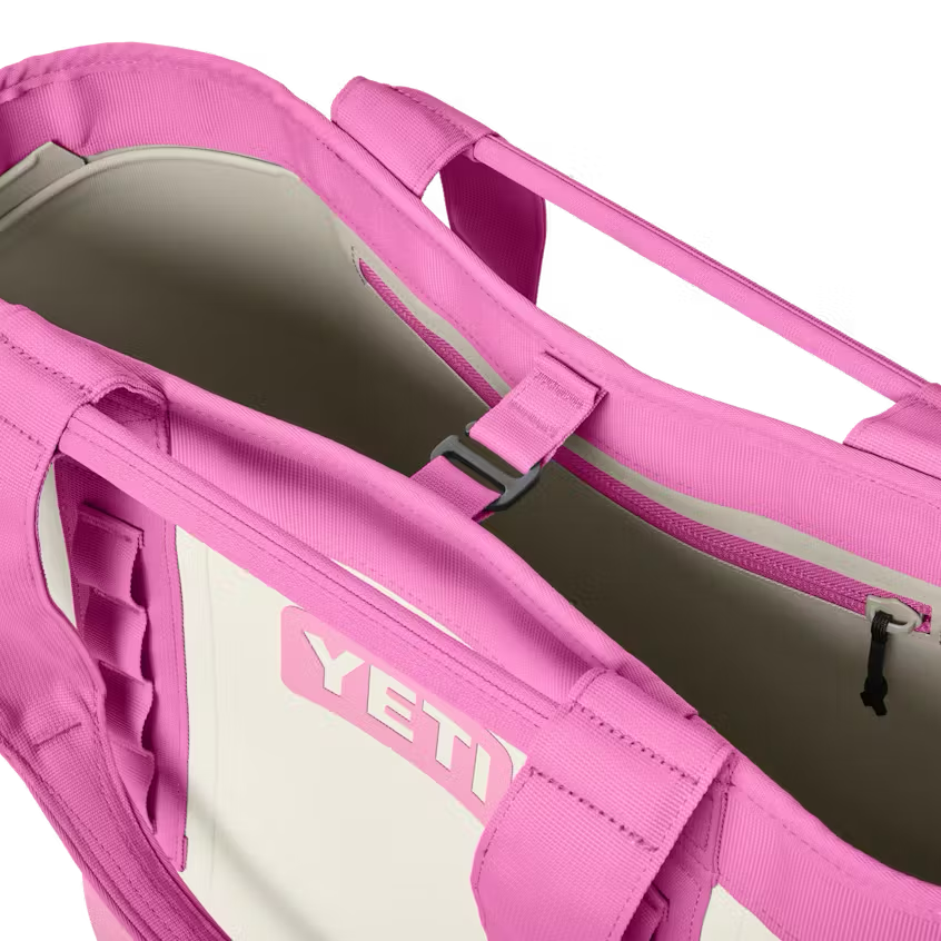 Yeti Camino 35 Carryall Tote Bag - Aspen/Wildflower/Power Pink - handle detail